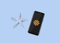 Smartphone Mockup With Sea Star 